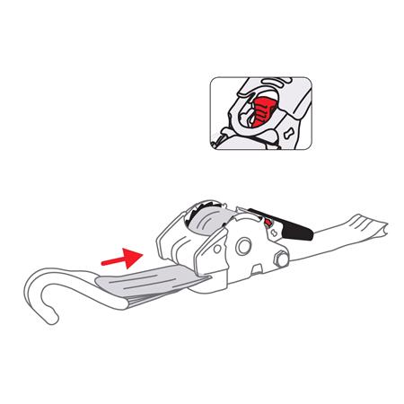 Self retracting heavy duty ratchet tie down    5x300 cm