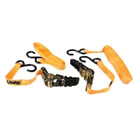Pro Safe, heavy duty ratchet tie down straps set   500 cm