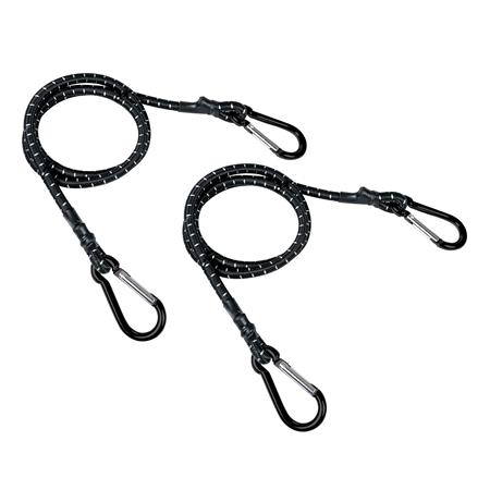 Snap Hook, pair of elastic cords with aluminium karabiners