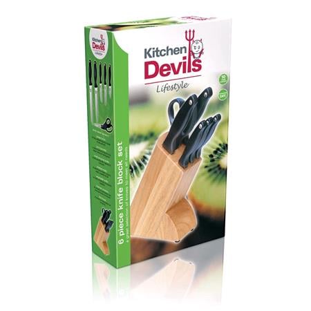 Kitchen Devils Lifestyle Knife Block   Set of 6