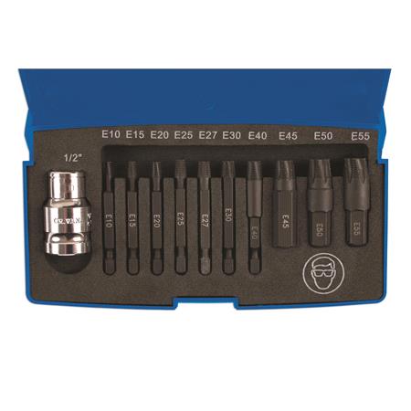 EXTRACTOR SET FOR TORX FIXINGS 11PC