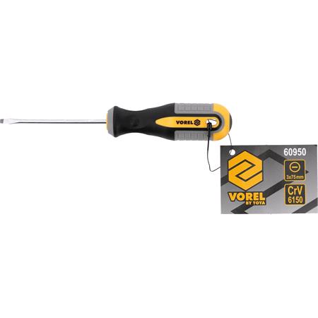 SLOTTED SCREWDRIVER 3x75MM