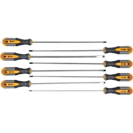 EXTRA LONG SCREWDRIVER SET 8 PCS
