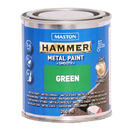 Maston Hammer Metal Paint   Smooth Green   250ml
