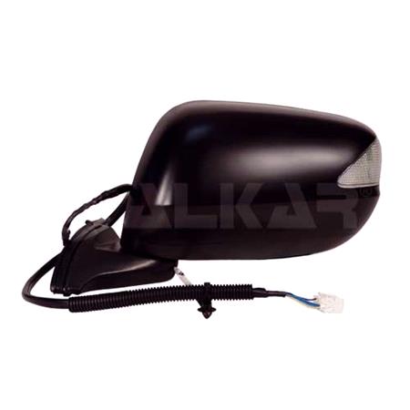 Left Wing Mirror (electric, indicator, not heated, primed cover, power folding) for HONDA JAZZ, 2008 2015