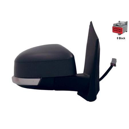 Right Wing Mirror (electric, heated, indicator lamp) for Ford FOCUS II Saloon, 2008 2011
