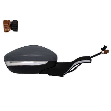 Right Wing Mirror (electric, heated, indicator) for Peugeot 208 2012 Onwards