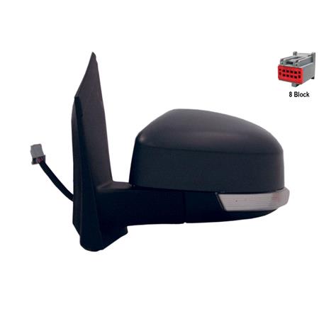 Left Wing Mirror (electric, heated, indicator lamp, puddle lamp) for Ford FOCUS II, 2008 2011