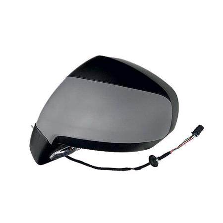 Left Wing Mirror (electric, heated, primed cover) for Peugeot 5008, 2009 Onwards