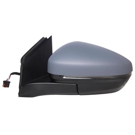 Left Wing Mirror (electric, heated, indicator, primed cover) for Peugeot 5008 II Van 2016 Onwards