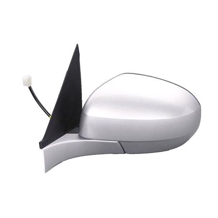 Left Wing Mirror (electric, heated, primed cover, without power folding, 5 pin connector) for SUZUKI SWIFT IV, 2010 Onwards
