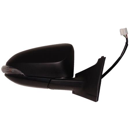 Right Wing Mirror (electric, heated, indicator lamp, primed cover) for TOYOTA YARIS / VITZ, 2011 Onwards