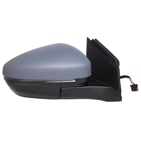 Right Wing Mirror (electric, heated, indicator, primed cover) for Peugeot 5008 II 2016 Onwards