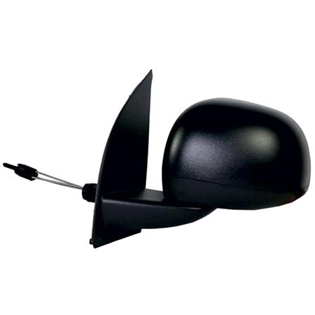 Left Wing Mirror (manual, black cover) for FIAT PANDA Van,  2010 2012