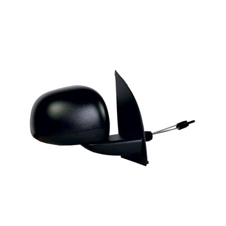 Right Wing Mirror (manual, black cover) for FIAT PANDA, 2010 2012