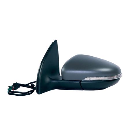 Left Wing Mirror (electric, heated, indicator, primed cover, MEMORY) for Volkswagen GOLF VI 2008 2013