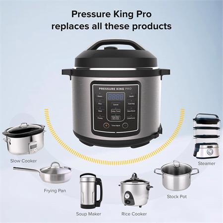 Drew & Cole Pressure King Pro 4.8L Digital Pressure Cooker   14 In 1