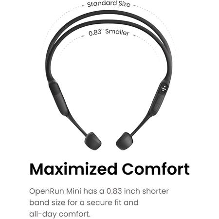 SHOKZ OpenRun Mini Bone Conduction Headphones Black   USB C