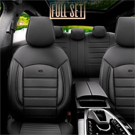 Premium Leather Car Seat Covers INSPIRE SERIES   Black For Kia PICANTO 2017 Onwards