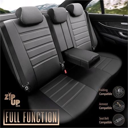 Premium Leather Car Seat Covers INSPIRE SERIES   Black For Kia PICANTO 2017 Onwards