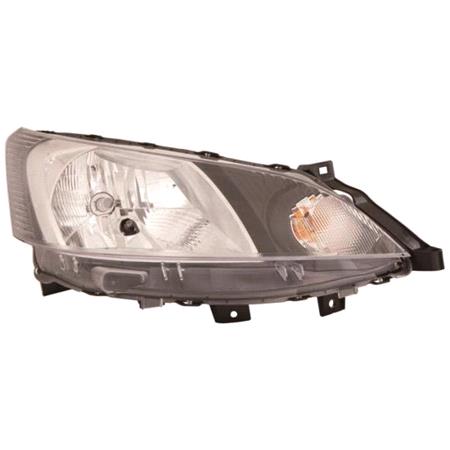 Right Headlamp (Halogen, Takes H4 Bulb, With Load Level Adjustment, Supplied With Bulbs, Original Equipment, Japanese Produced Models Only) for Nissan NV200 van 2010 on
