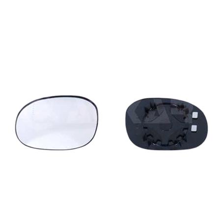 Left Wing Mirror Glass (not heated) and Holder for Citroen C3, 2002 2009