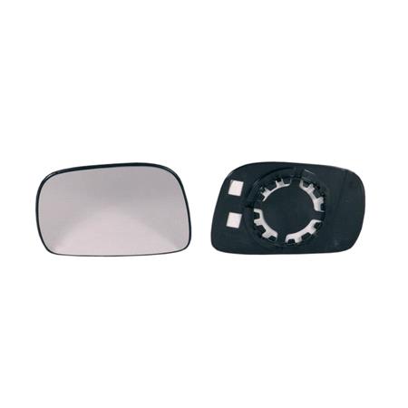 Left Wing Mirror Glass (not heated) and Holder for VAUXHALL AGILA, 2000 2008