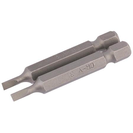 Draper 64088 3mm 1 4 inch Hex. Plain Slot Insert Bit 50mm Long x 2