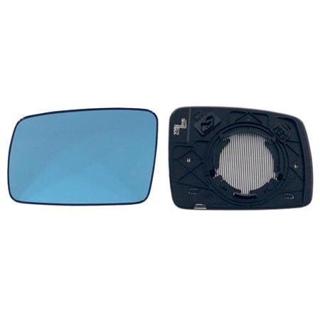 Left Blue Wing Mirror Glass (heated) and Holder for RANGE ROVER MK III, 2002 2010