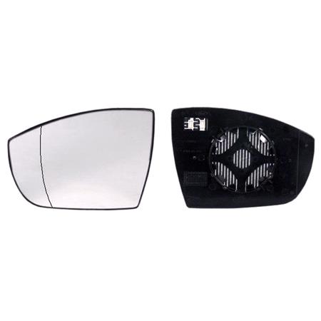 Left Wing Mirror Glass (heated) and Holder for FORD S MAX, 2006 2015