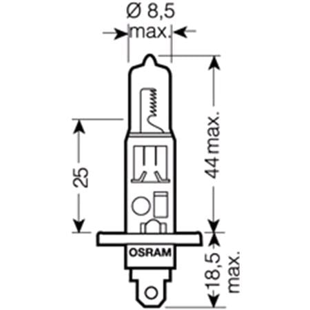 Osram Original H1 12V Bulb   Single