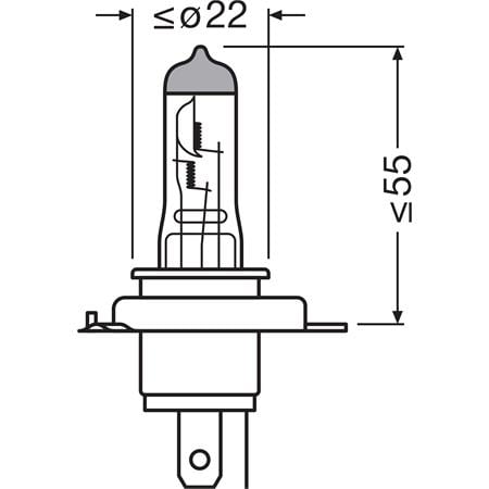 Osram Night Breaker Silver 12V 60/55W H4 +100% Brighter Bulb   Twin Pack
