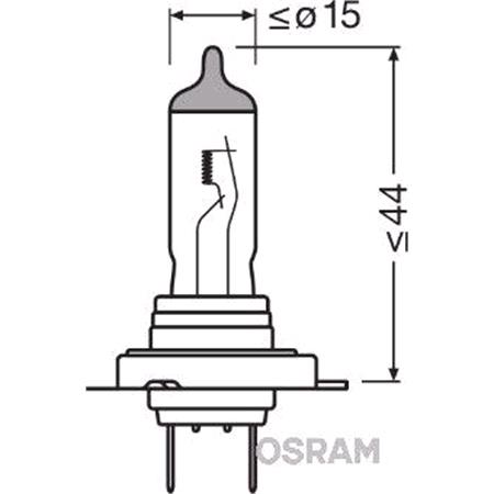 Osram Classic 12V H7 55W PX26d Bulb   Single
