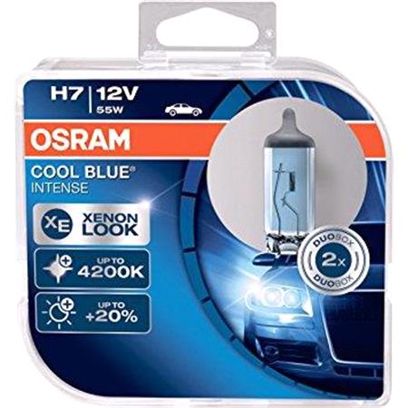 Osram Cool Blue Intense H7 12V Bulb 4K   Twin Pack for Fiat DOBLO, 2010 Onwards