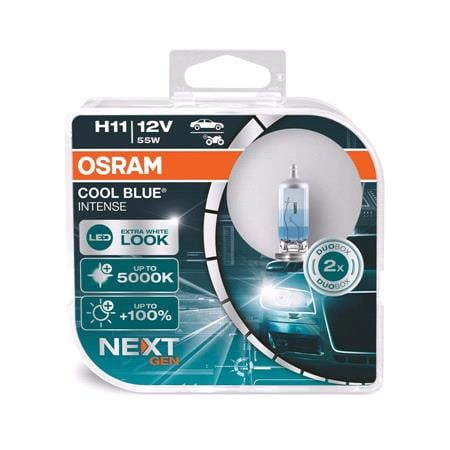 Osram 12V 55W Intense Cool Blue H11 Bulbs   Twin Pack