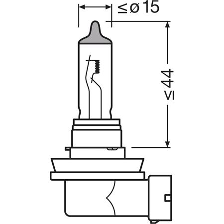 Osram Night Breaker 220 12V 55W H11 +220% Brighter Bulbs   Twin Pack for Volkswagen PASSAT, 2005 2010
