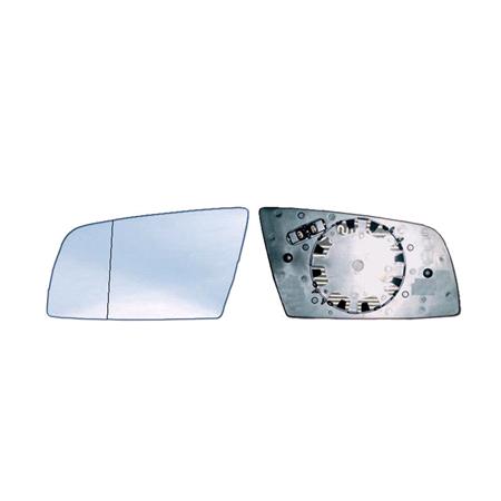 Left Blue Wing Mirror Glass (heated) and Holder for BMW 5 Touring, 2004 2009