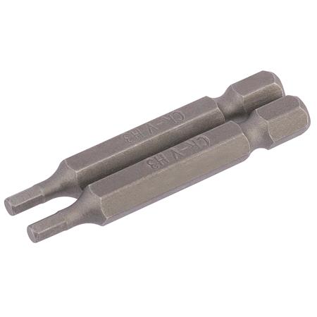 Draper 64253 3mm 1 4 inch Hex. Hexagonal Insert Bit 50mm Long x 2