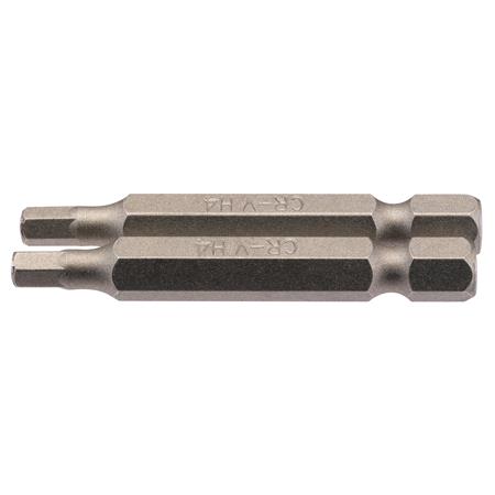 Draper 64254 4mm 1 4 inch Hex. Hexagonal Insert Bit 50mm Long x 2