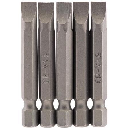 Draper 64276 6.5mm 1 4 inch Hex. Plain Slot Insert Bit 50mm Long x 5