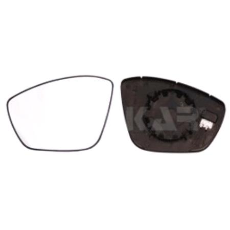 Left Wing Mirror Glass (heated, blind spot warning) and Holder for Peugeot 208 II 2019 Onwards