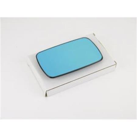Left Blue Mirror Glass (heated) & Holder for BMW 3 Touring, 1995 1999