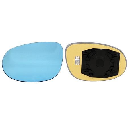 Left Blue Wing Mirror Glass (heated) and Holder for Lancia YPSILON 2011 Onwards