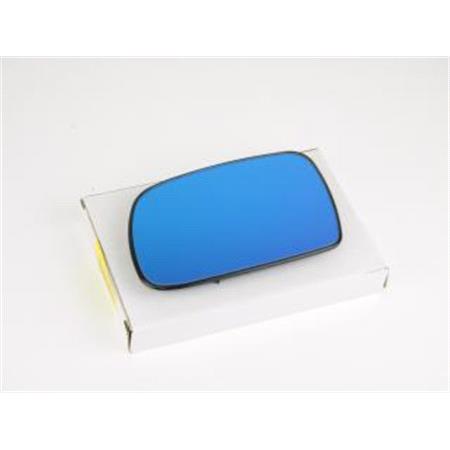 Left Blue Wing Mirror Glass (heated) and Holder for PEUGEOT 407, 2004 2010