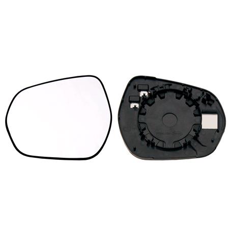 Left Wing Mirror Glass (heated, without blind spot warning indicator) and Holder for Ford Fiesta, 2017 Onwards