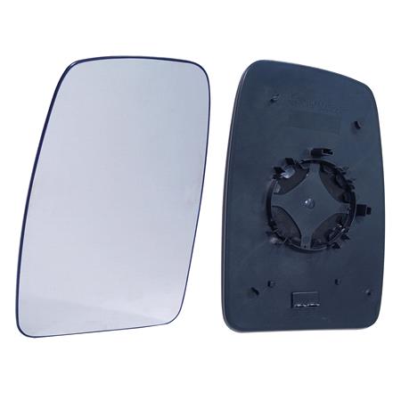 Left Wing Mirror Glass (heated) and Holder for Vauxhall MOVANO Mk II Doublecab, 2010 Onwards