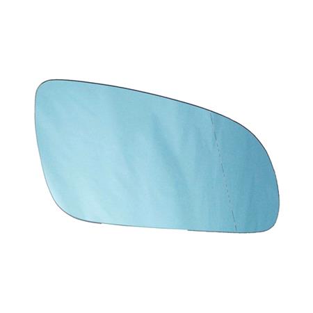 Left Blue Wing Mirror Glass (heated) and Holder for AUDI A8, 2002 2008