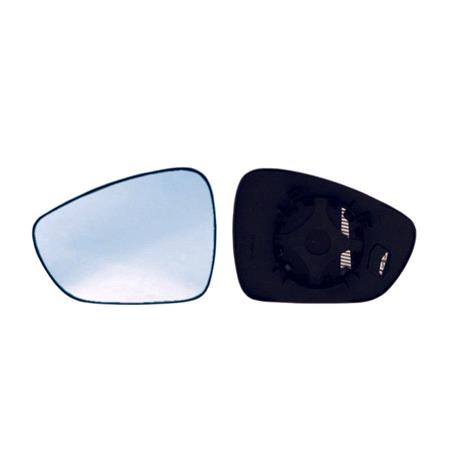 Left Blue Wing Mirror Glass (heated) and Holder for Citroen DS3 Convertible, 2013 Onwards