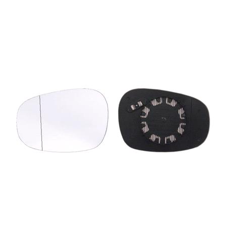Left Silver Wing Mirror Glass (heated) and holder for BMW 3 (E90), 2008 2012