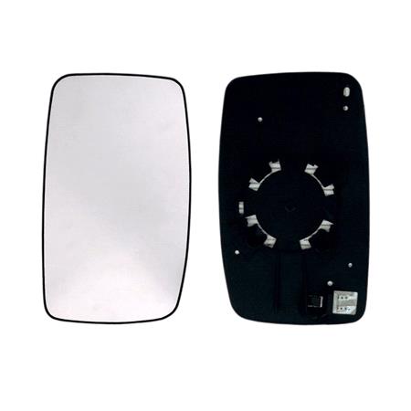 Left Wing Mirror Glass (heated, for single glass mirrors) for Citroen DISPATCH van, 2007 Onwards